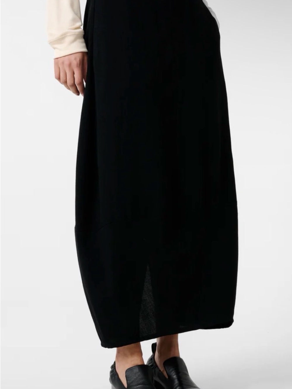 NWOT Studio Nicholson Beni Black Midi Skirt UK 6 / IT 38 | Linen-Like Twill - Picture 3 of 12